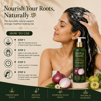 Reduce Hair Fall Naturally with Kesh Kranti Onion Shampoo