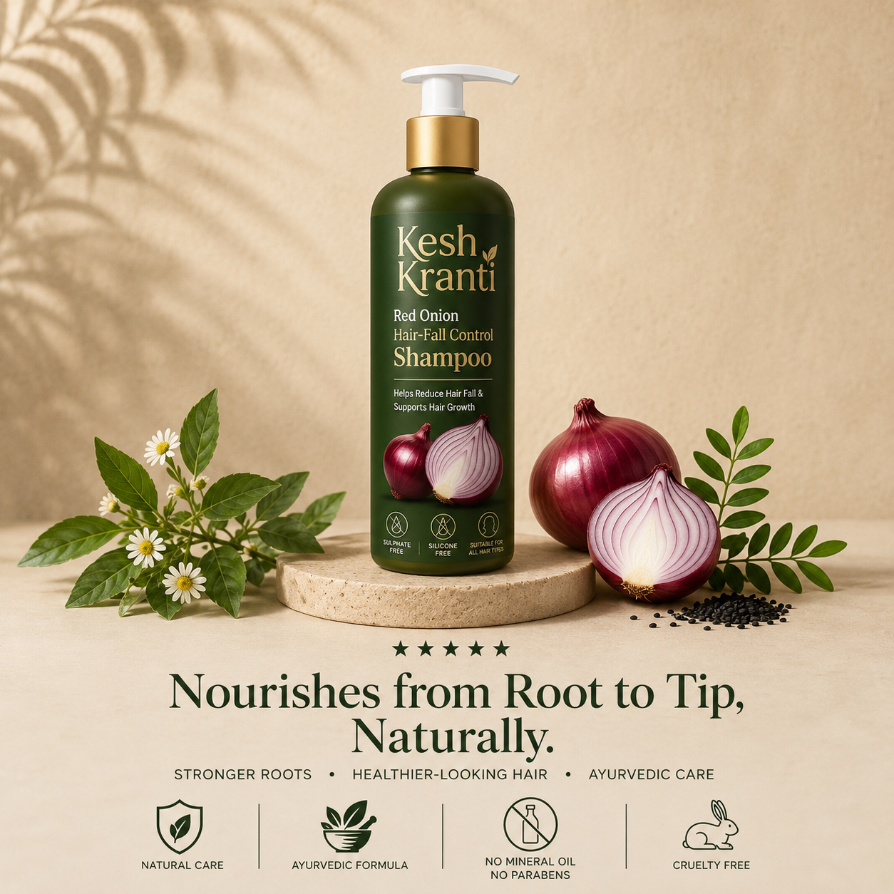 Reduce Hair Fall Naturally with Kesh Kranti Onion Shampoo