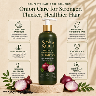 Reduce Hair Fall Naturally with Kesh Kranti Onion Shampoo