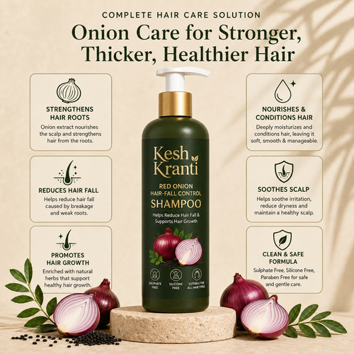 Reduce Hair Fall Naturally with Kesh Kranti Onion Shampoo
